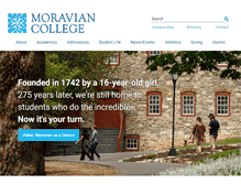 Tablet Screenshot of moravian.edu